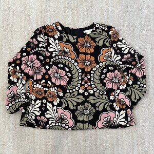 H&M Floral High Neck Blouse Top 2